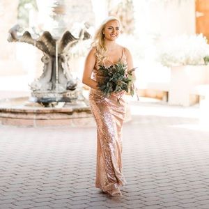 Rose Gold Sequin Gown
